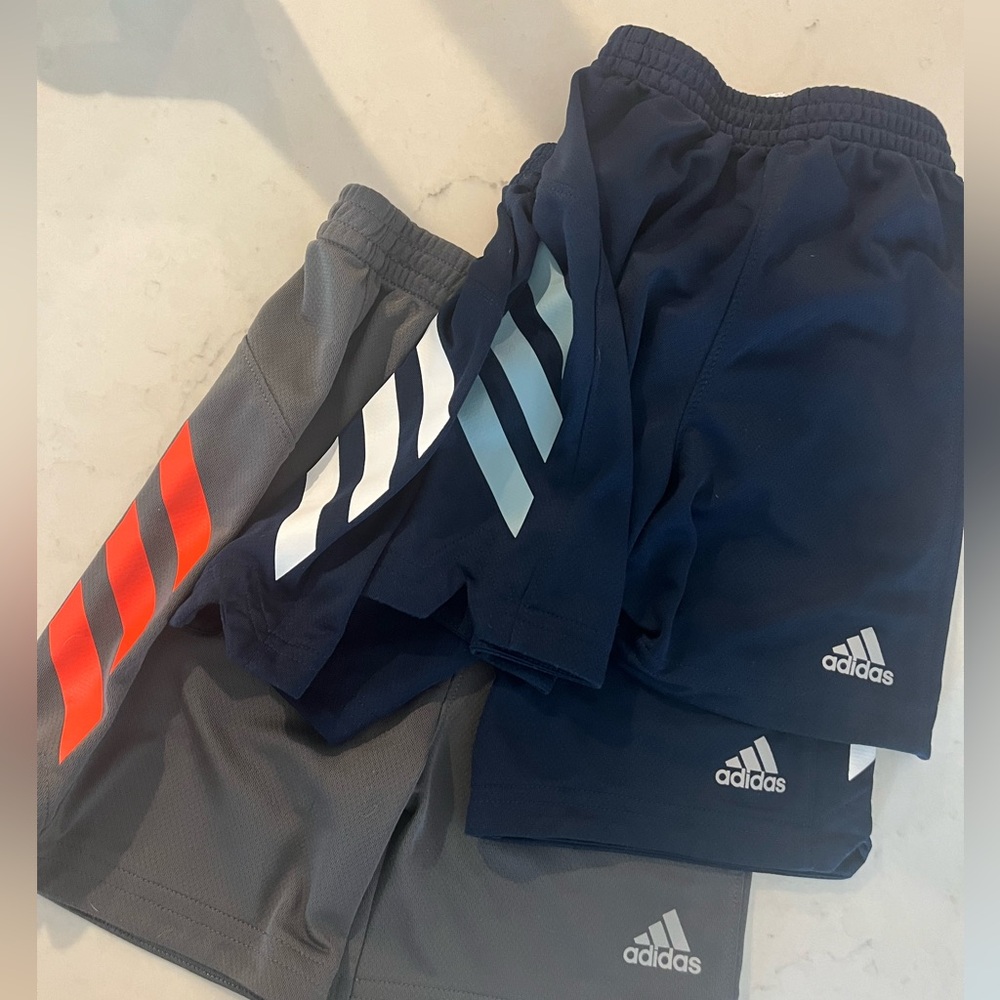 Adidas Kids' Shorts - Navy and Gray 2T